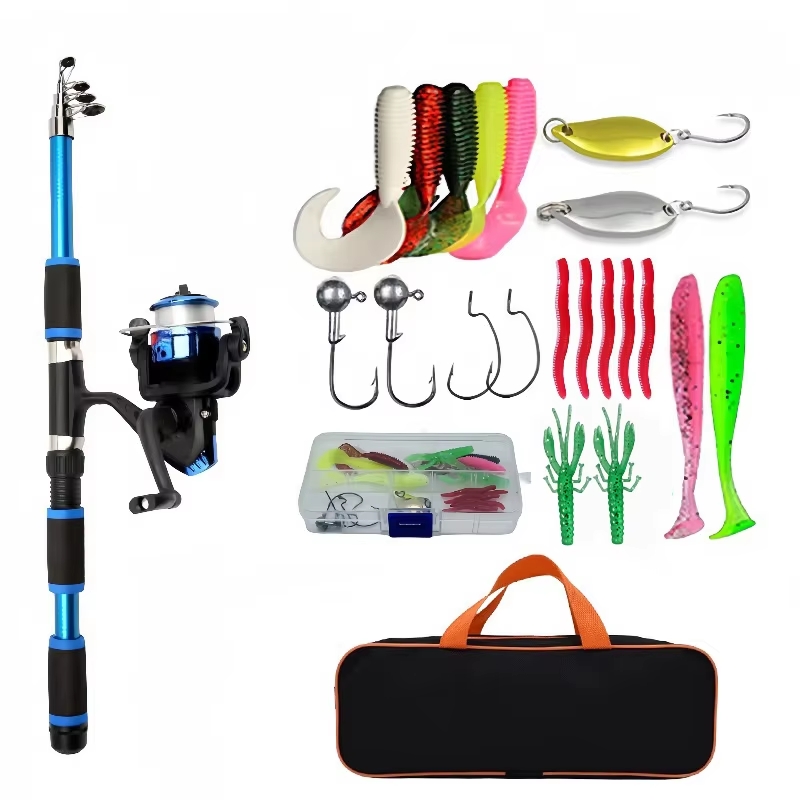 Saltwater Line - Set completo di canne da pesca,
