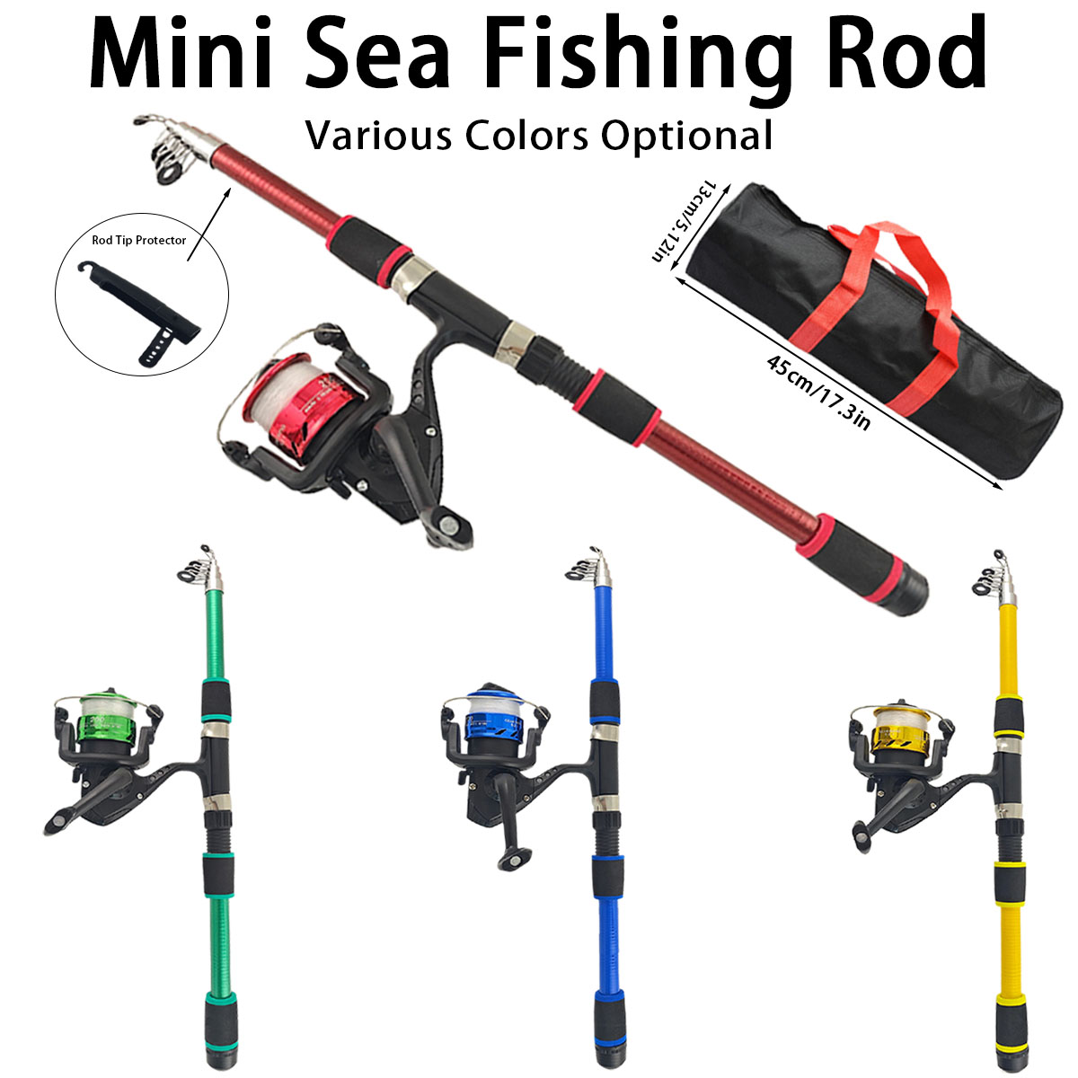 Saltwater Line - Mini Canna da Pesca Telescopica con